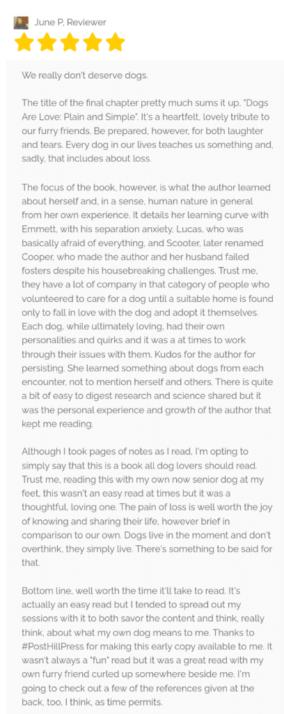 Five star reader review